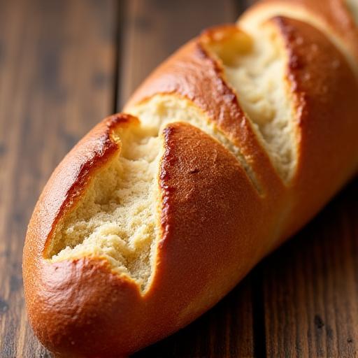 Gros plan sur une baguette tradition croustillante.